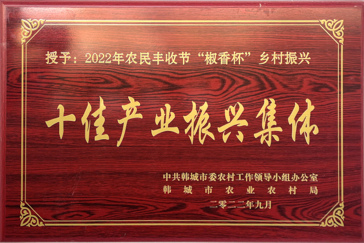 2022年農(nóng)民豐收節(jié)“椒香杯”鄉(xiāng)村振興十佳產(chǎn)業(yè)振興集體